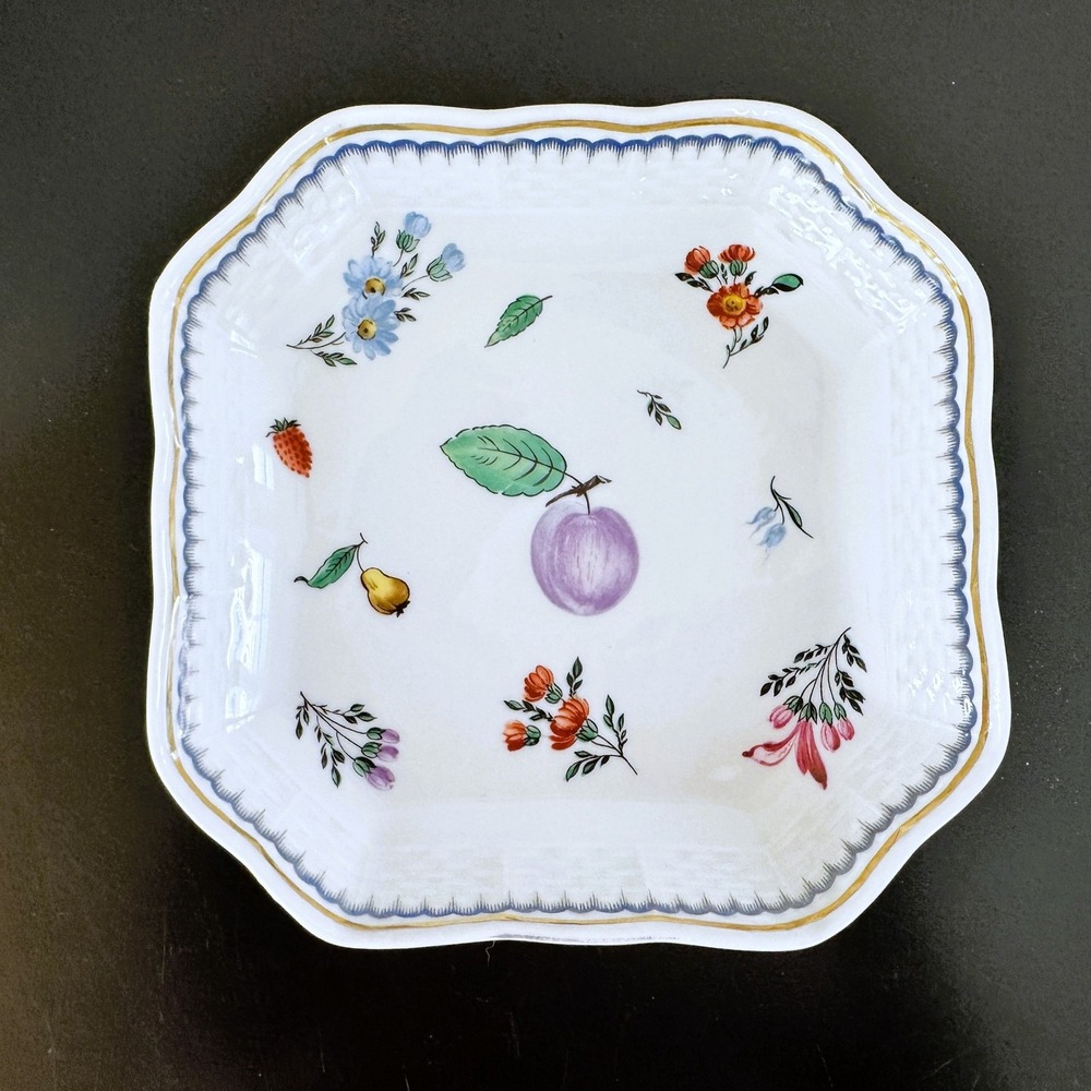 Richard Ginori 1735 Italian Fruits Antico Doccia 6 Inch Square Tray Italy